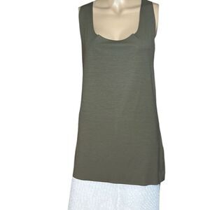 Wolford Aurora Pure Tank Top 52730 Hunter NWT